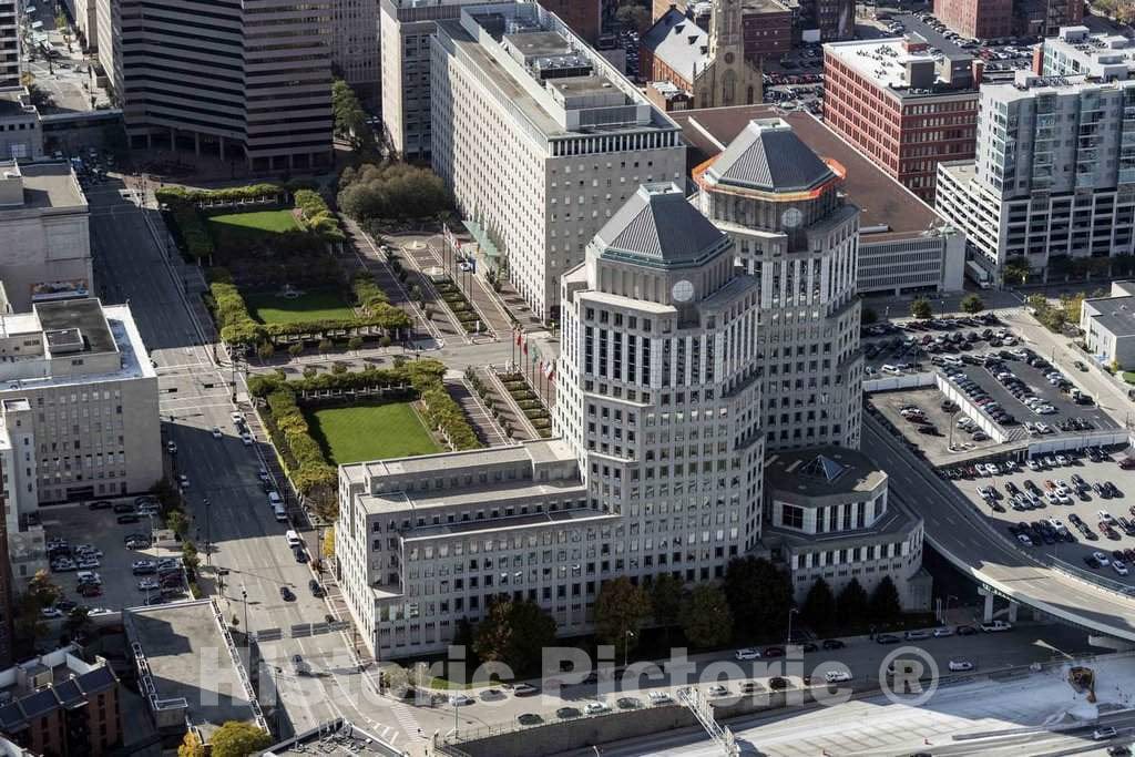 Photo - Aerial view of the Proctor & Gamble Corporation's world headquarters in downtown Cincinnati, Ohio- Fine Art Photo Reporduction
