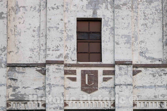 Photo- Remnants, with a Focus on The company's Signature C Logo, of The Old Crosley Building in Cincinnati, Ohio's Industrial Camp Washington Neighborhood 2 Fine Art Photo