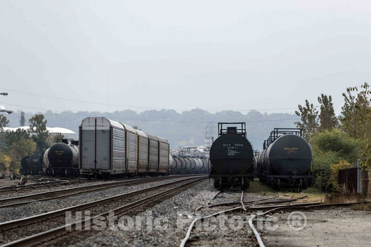 Photo - Freight Cars at a siding in Elmwood Place, a Heavily industrialized Village Outside Cincinnati, Ohio- Fine Art Photo Reporduction