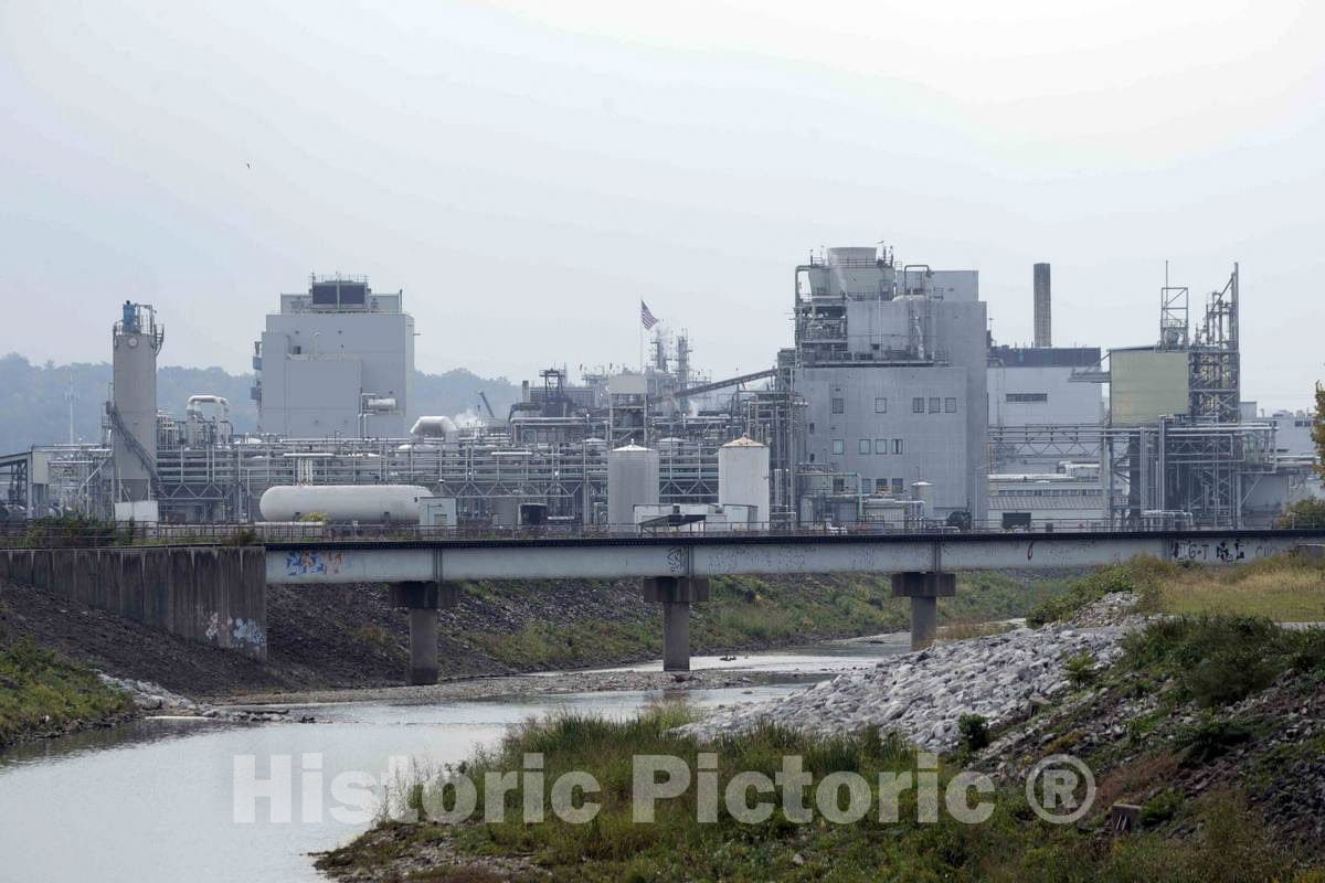Photo - Industrial Plant Along Mill Creek in Elmwood Place, a Heavily industrialized Village Outside Cincinnati, Ohio- Fine Art Photo Reporduction