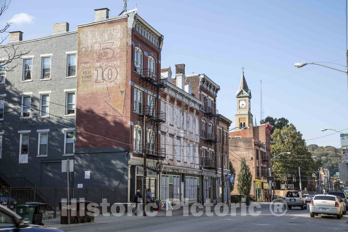 Photo- Shops and Other Small-Business Buildings in The Now-gentrified (in 2016) Over-The-Rhine Neighborhood of Cincinnati, Ohio 2 Fine Art Photo Reproduction