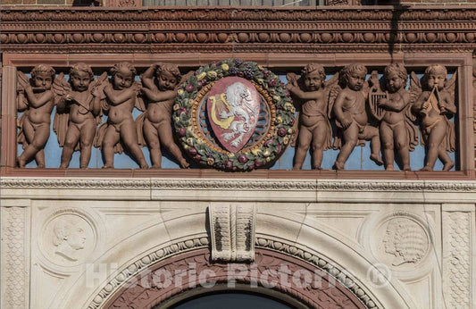 Photo- Detail from The Plumbers' and Pipefitters' Union Local 392 Office Building in The Now-gentrified (in 2016) Over-The-Rhine Neighborhood of Cincinnati, Ohio 1