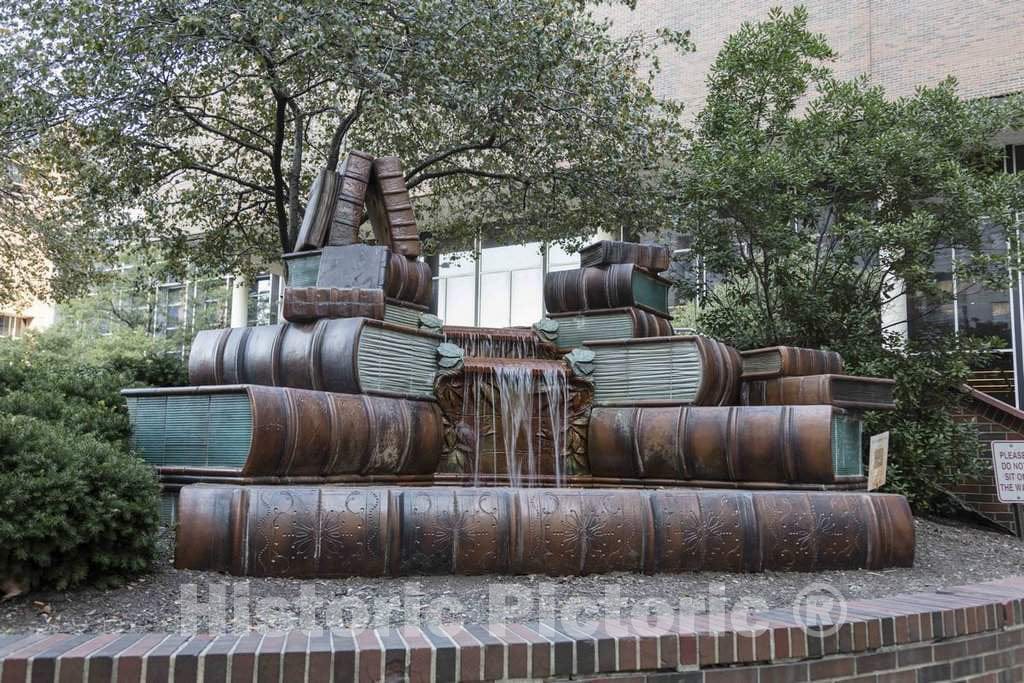 Photo - The Amelia Valerio Weinberg Memorial Fountain in front of Cincinnati, Ohio's Main Library- Fine Art Photo Reporduction