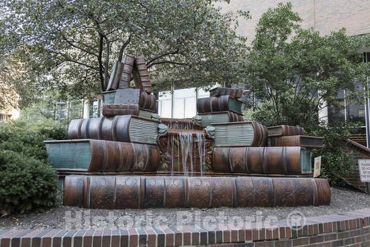 Photo - The Amelia Valerio Weinberg Memorial Fountain in front of Cincinnati, Ohio's Main Library- Fine Art Photo Reporduction
