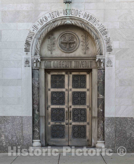 Photo- Doorway of St. Louis Catholic Church in Downtown Cincinnati, Ohio 1 Fine Art Photo Reproduction