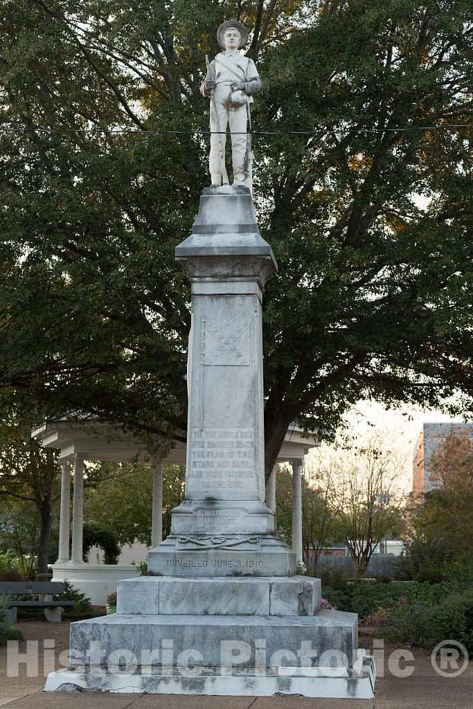 Photograph - Monument in Grenada, Mississippi, to The Noble Men who marched 'Neath The Stars and Bars of The Rebel Confederate States of America in The American Civil War of The 1860s 1