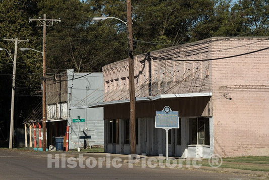 Photo - A block of Friars Point, a town of about 1,200 people that was once a busy Mississippi River shore town in rural Coahoma County, Mississippi- Fine Art Photo Reporduction