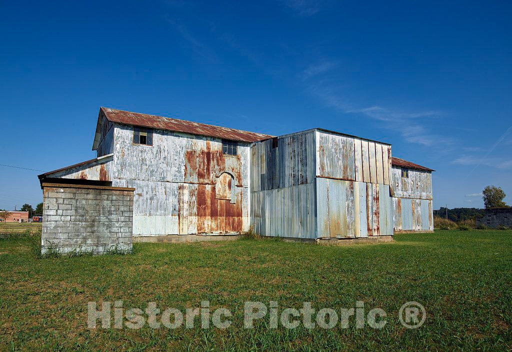 Photo - Old tin Agricultural Building in Panola County, Mississippi- Fine Art Photo Reporduction