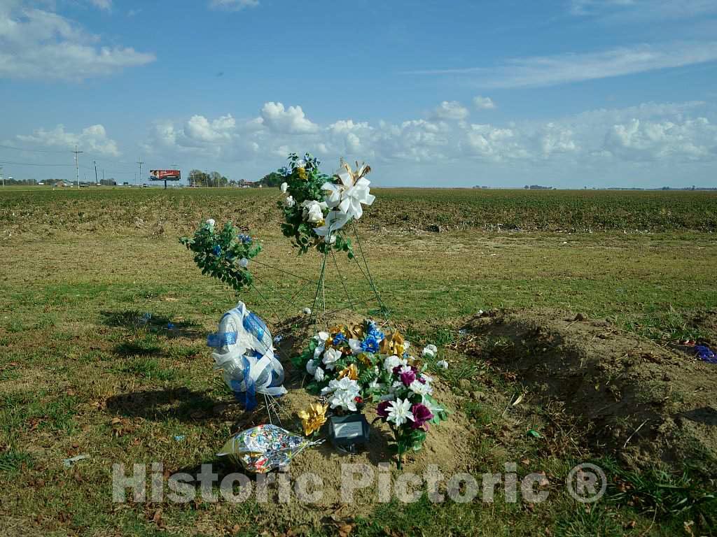 Photo- Humble Memorial at a Country Churchyard in Tunica County, Mississippi 2 Fine Art Photo Reproduction