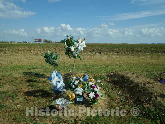 Photo- Humble Memorial at a Country Churchyard in Tunica County, Mississippi 2 Fine Art Photo Reproduction
