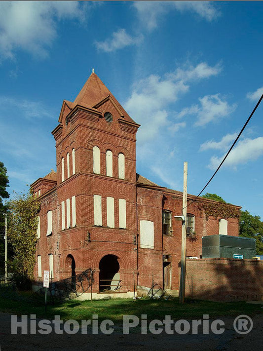 Photo - The 1894 Tunica County jail in Tunica, Mississippi, which at one time included a gallows on a porch, last used in 1928- Fine Art Photo Reporduction