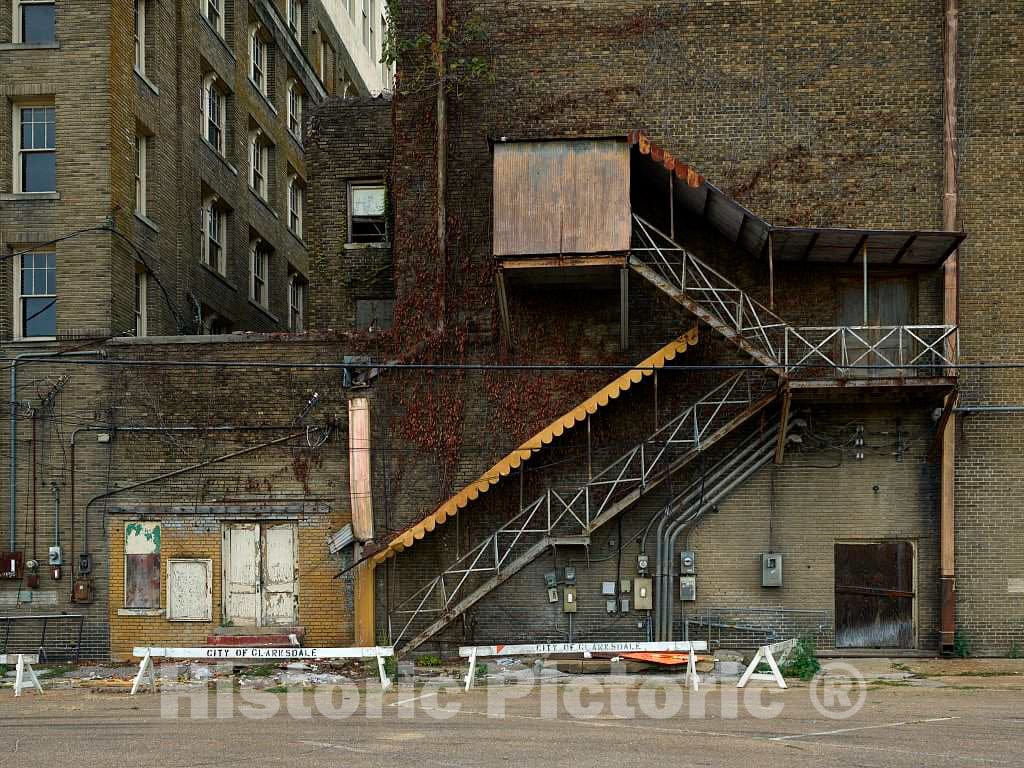 Photo - Rear Entrance to The Paramount Theatre, Opened in 1918 as The Marion Theatre, in Clarksdale, Mississippi- Fine Art Photo Reporduction