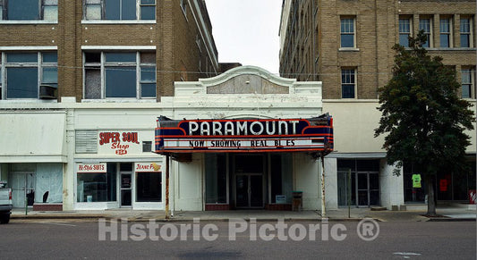 Photo- The Paramount Theatre, Opened in 1918 as The Marion Theatre, in Clarksdale, Mississippi 1 Fine Art Photo Reproduction