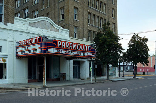 Photo- The Paramount Theatre, opened in 1918 as the Marion Theatre, in Clarksdale, Mississippi 2 Fine Art Photo Reproduction
