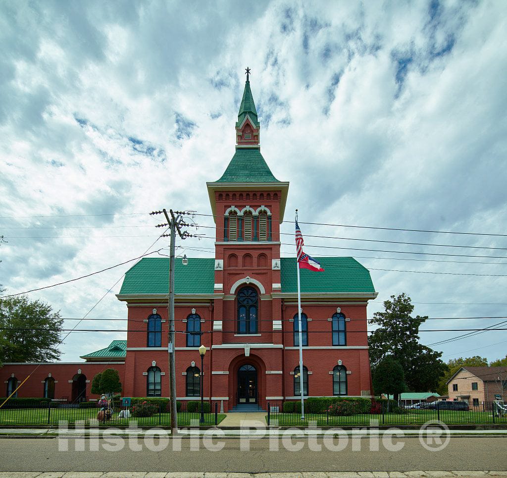 Photo - The 1875 Tate County Courthouse in Senatobia, Mississippi- Fine Art Photo Reporduction