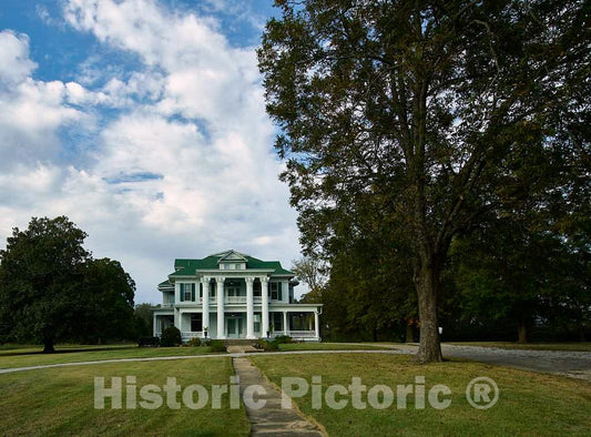 Photo - The Herron House Mansion, Built in 1907 and Restored as a Bed-and-Breakfast inn, Exactly one Century Later in Oakland, Mississippi- Fine Art Photo Reporduction