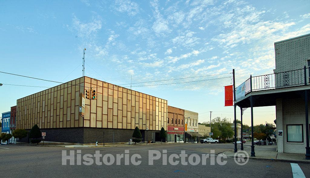 Photo- Buildings on Grenada, Mississippi's, Town Square 2 Fine Art Photo Reproduction
