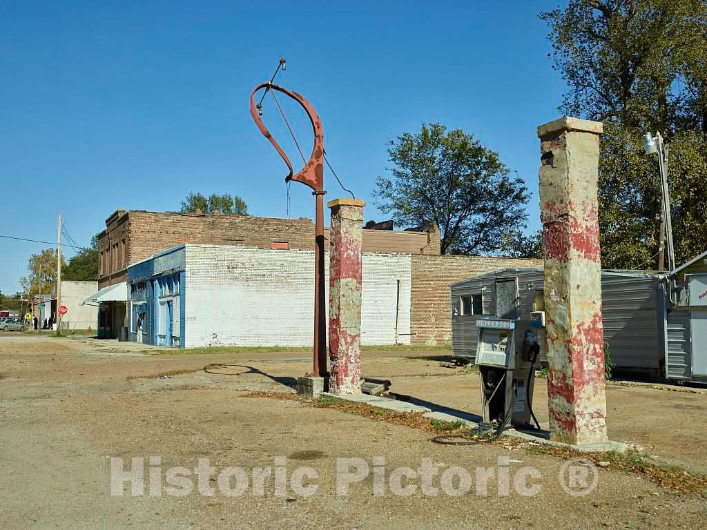 Photo - What's Left of a Very Old Gas Station in Downtown Lula, Mississippi- Fine Art Photo Reporduction