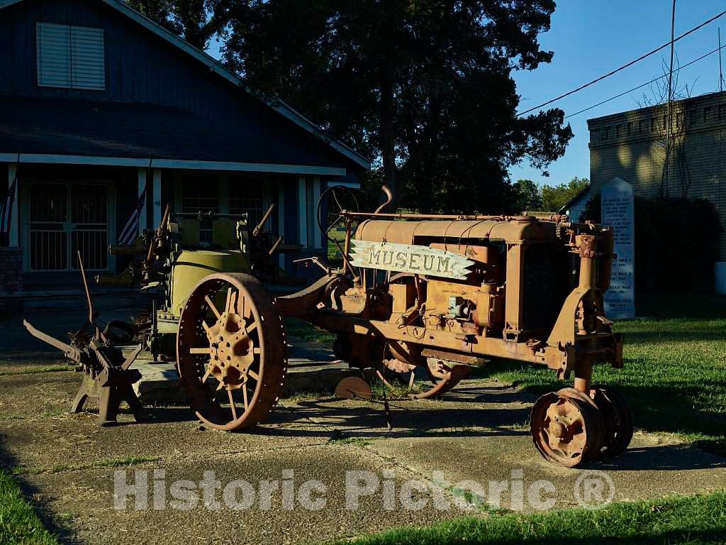 Photo - Curious Combination of Farm and Military Vehicles Outside The North Delta Museum in Friars Point, Mississippi- Fine Art Photo Reporduction