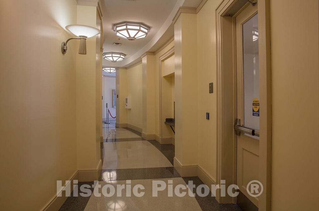 Photo - Interior corridor of the Nathaniel R. Jones Federal Building in Youngstown, Ohio- Fine Art Photo Reporduction