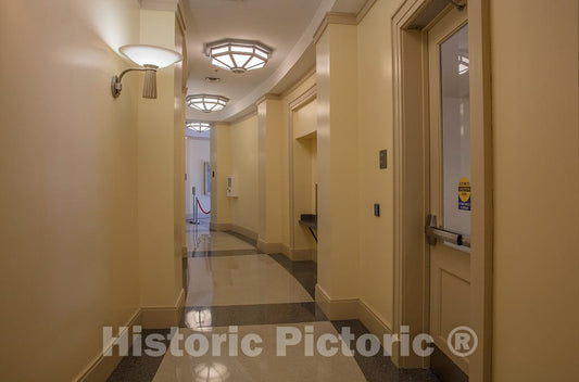 Photo - Interior corridor of the Nathaniel R. Jones Federal Building in Youngstown, Ohio- Fine Art Photo Reporduction