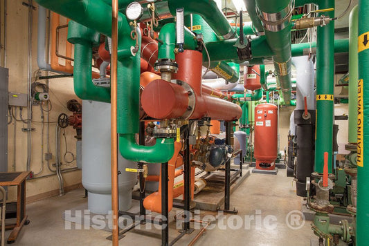 Photo - Mechanical Room in The Nathaniel R. Jones Federal Building in Youngstown, Ohio- Fine Art Photo Reporduction