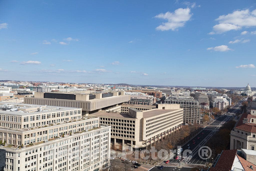 Photo- Views from The Tower of The Old Post Office Pavilion, Located at 1100 Pennsylvania Avenue NW, in Washington, D.C. 9 Fine Art Photo Reproduction