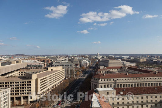 Photo- Views from The Tower of The Old Post Office Pavilion, Located at 1100 Pennsylvania Avenue NW, in Washington, D.C. 3 Fine Art Photo Reproduction