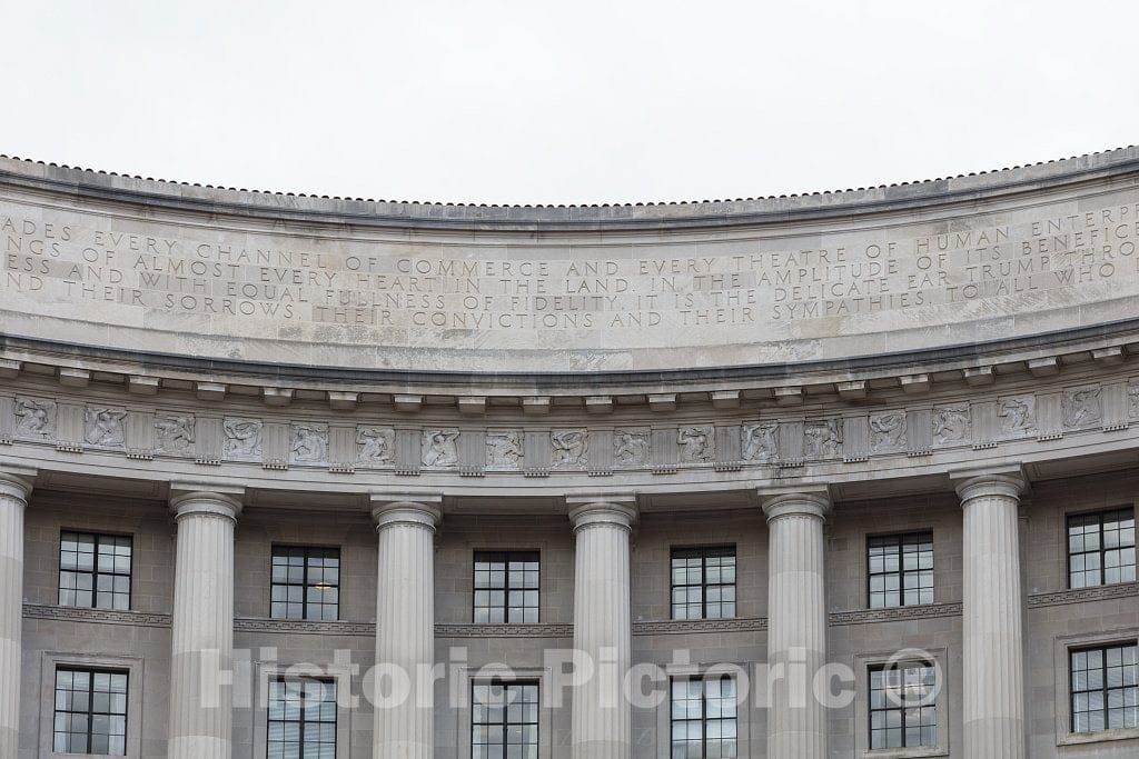 Photo- Exterior of The William Jefferson Clinton Federal Building in The Federal Triangle in Washington, D.C. 2 Fine Art Photo Reproduction