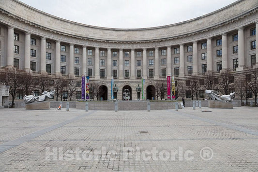 Photo- Exterior View of The William Jefferson Clinton Federal Building in The Federal Triangle in Washington, D.C. 1 Fine Art Photo Reproduction