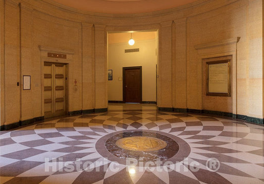 Photo - Interior Hallway in The William Jefferson Clinton Federal Building in The Federal Triangle in Washington, D.C- Fine Art Photo Reporduction