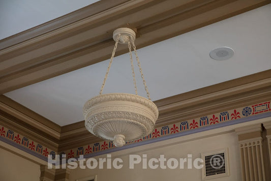 Photo - Light Fixture. The Charles E. Simons Jr. Federal Court House, Named for District Court Judge Charles Earl Simons Jr. in 1986, Located in Aiken, South Carolina