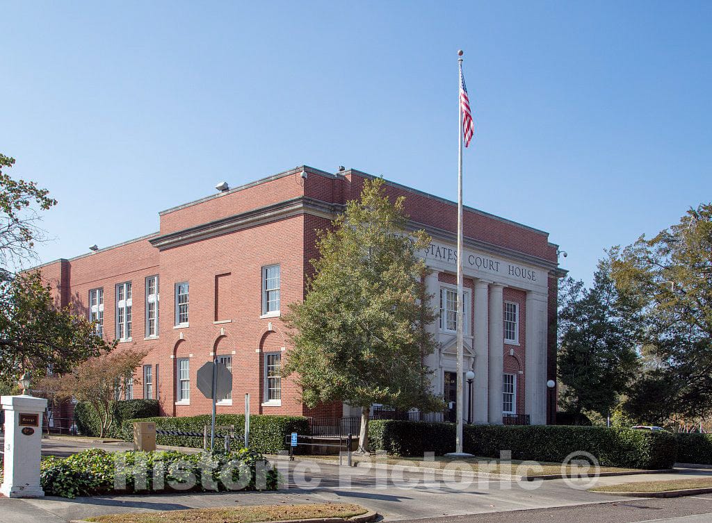 Photo- Exterior View of The Charles E. Simons Jr. Federal Court House, Named for District Court Judge Charles Earl Simons Jr. in 1986, Located in Aiken, South Carolina 2