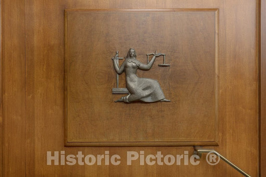 Photo - Bronze Relief Plaque at The Historic E. Barrett Prettyman Federal Courthouse which Houses The U.S. District Court and U.S- Fine Art Photo Reporduction