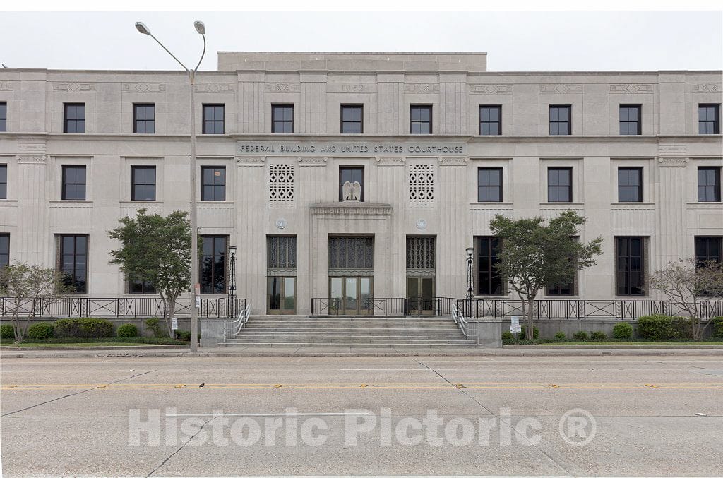 Photo- Exterior. Federal Building & U.S. Courthouse in Baton Rouge, Louisiana 2 Fine Art Photo Reproduction