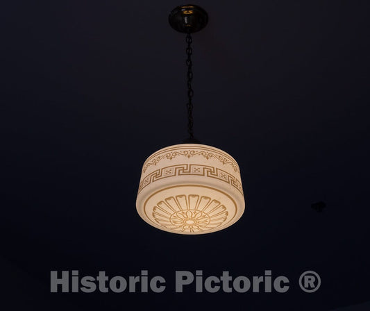 Photo - Stair lamp Detail in The Federal Building & U.S. Courthouse in Baton Rouge, Louisiana- Fine Art Photo Reporduction
