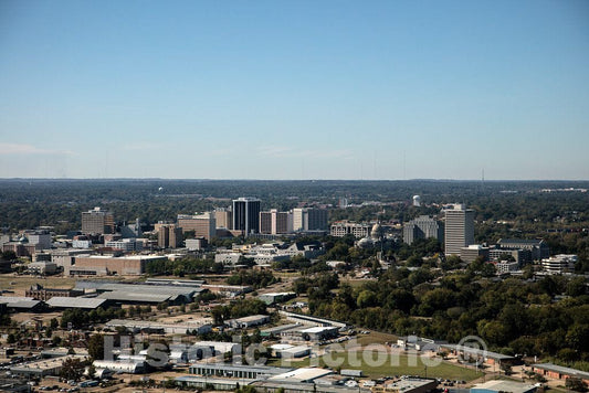 Photo - Skyline View of Jackson, The Capital City of The Southern U.S. State of Mississippi- Fine Art Photo Reporduction