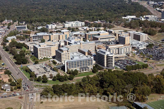 Photo- Aerial View of Jackson, Mississippi, Focusing on The Baptist Medical Center 2 Fine Art Photo Reproduction