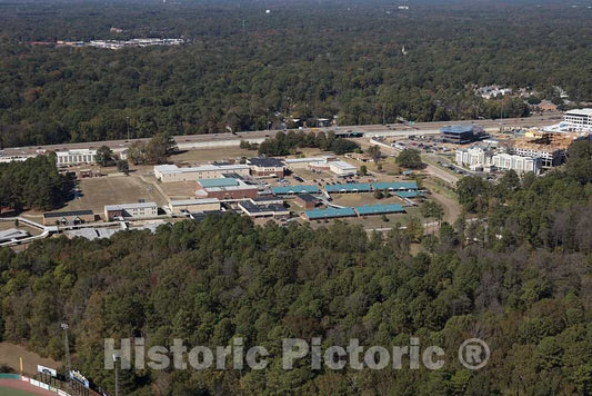 Photo - Aerial View of Jackson, Mississippi, Focusing on The New Summit School, a School Serving Students with Special Educational Needs- Fine Art Photo Reporduction