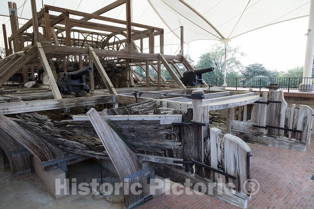 Photo- Reassembled Remains of The USS Cairo at Vicksburg National Military Park in Vicksburg, Mississippi 9 Fine Art Photo Reproduction