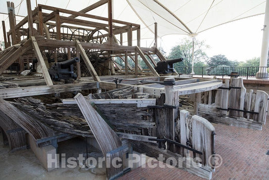 Photo- Reassembled Remains of The USS Cairo at Vicksburg National Military Park in Vicksburg, Mississippi 9 Fine Art Photo Reproduction