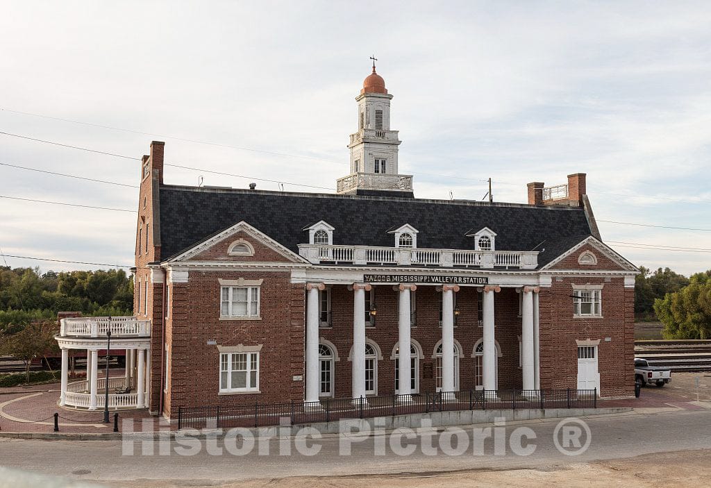 Photo- The Old Yazoo & Mississippi Valley Railroad Station in Vicksburg, Mississippi was Designed by The Chicago Architectural Firm of Daniel Burnham & Co. 1 Fine Art Photo