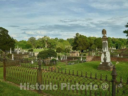 Photo- Part of The Natchez City Cemetery in Natchez, Mississippi 7 Fine Art Photo Reproduction