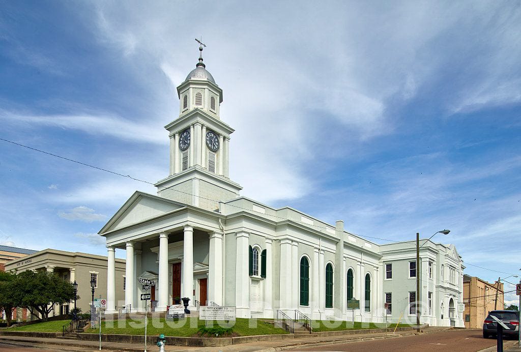 Photo - Outside of The First Presbyterian Church of Natchez in Natchez, Mississippi- Fine Art Photo Reporduction