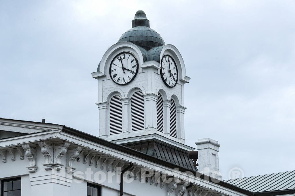 Photo - The Lafayette County Courthouse Tower in Oxford, Mississippi- Fine Art Photo Reporduction