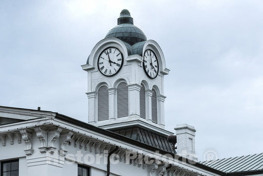 Photo - The Lafayette County Courthouse Tower in Oxford, Mississippi- Fine Art Photo Reporduction