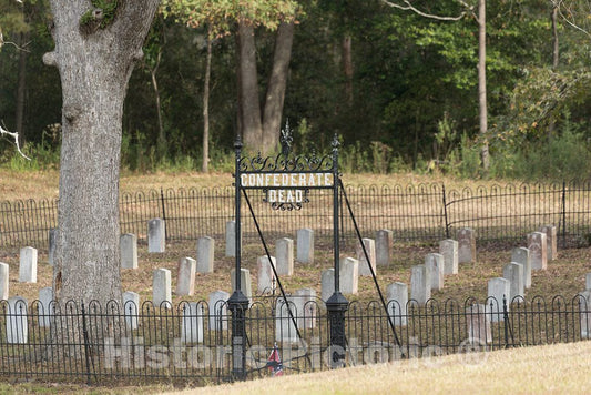 Photo- The Confederate Cemetery in Raymond, Mississippi, contains the graves of 140 Confederate soldiers killed in the U.S 2 Fine Art Photo Reproduction