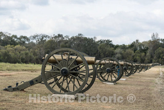 Photo - Cannons at The Raymond Military Park in Raymond, Mississippi, which commemorates The Battle of Raymond of 1863 in The U.S. Civil War- Fine Art Photo Reporduction