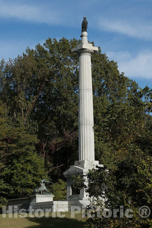 Photo - The Wisconsin State Memorial, one of more than 1,400 monuments and memorials at Vicksburg National Military Park in Vicksburg, Mississippi- Fine Art Photo Reporduction