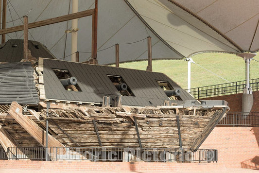 Photo- Reassembled remains of the USS Cairo at Vicksburg National Military Park in Vicksburg, Mississippi 2 Fine Art Photo Reproduction